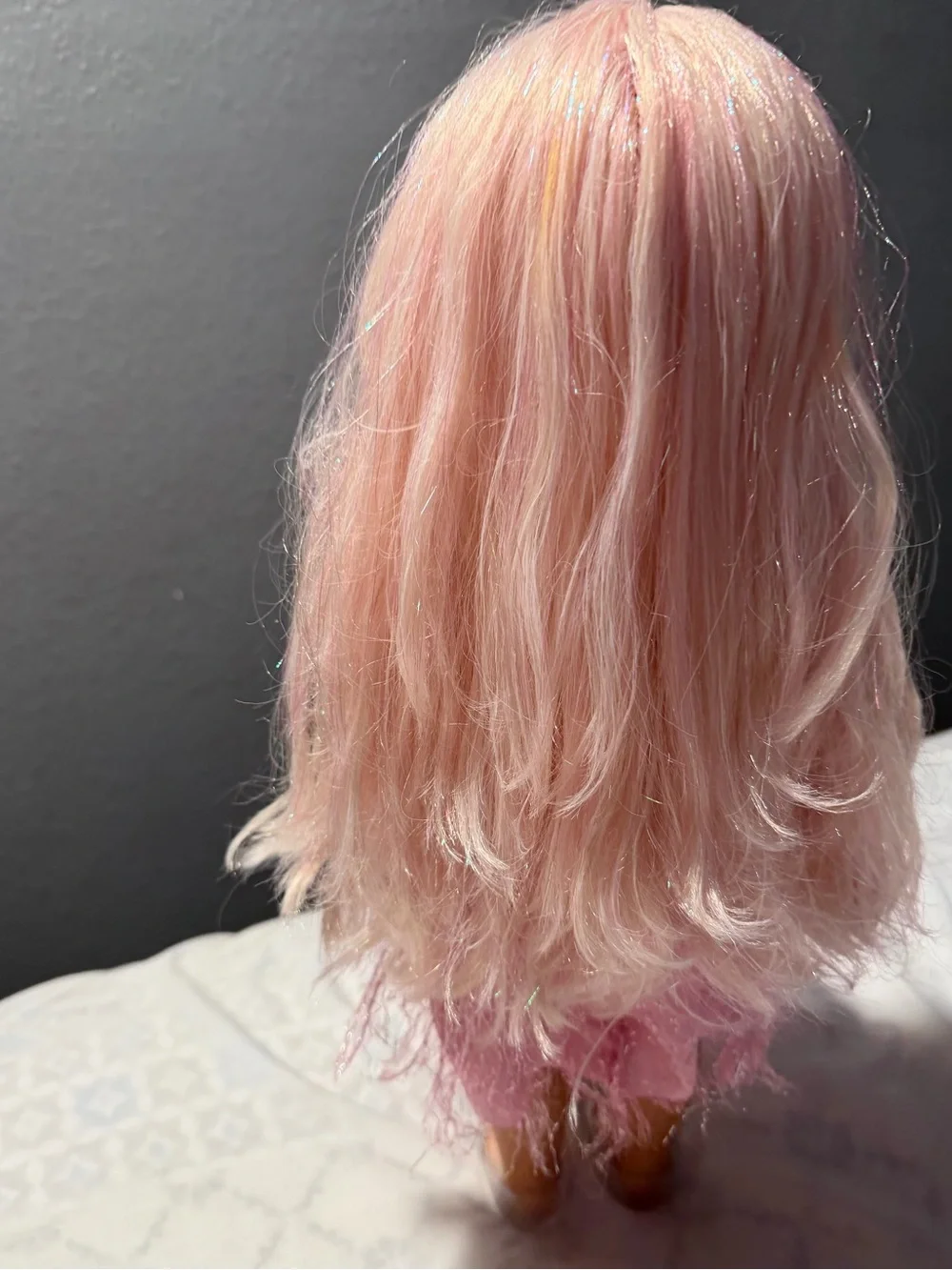 Our generation twinkle 18’’tooth fairy Doll pink glitter hair .